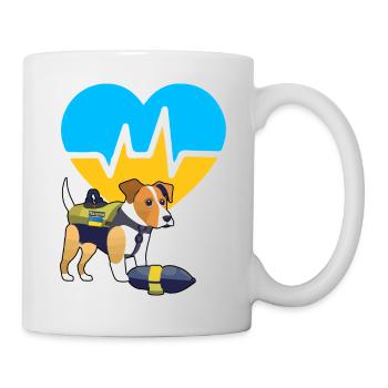 Patron-Ukrainian dog - Mug - white - Right