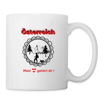 Österreich mein Herz gehört dir | Geschenkidee - Tasse - Weiß - Rechts