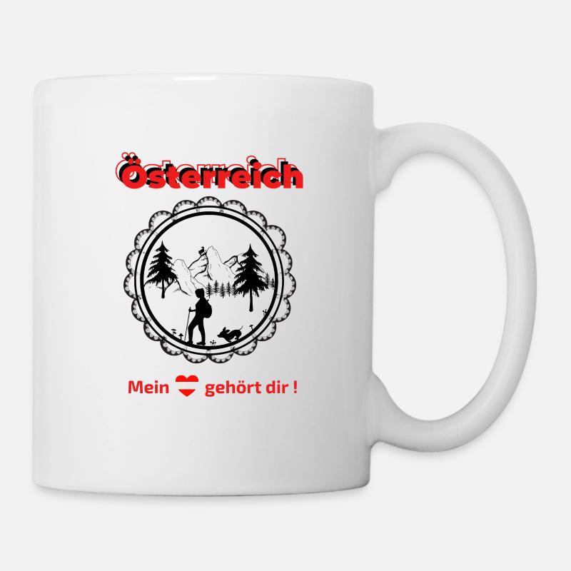 Österreich mein Herz gehört dir | Geschenkidee - Tasse - Weiß