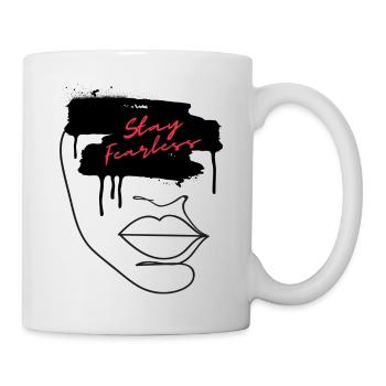 stay fearless - Tasse - Weiß - Rechts