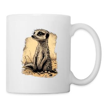 Suricates dans la nature - Mug blanc - blanc - Droite