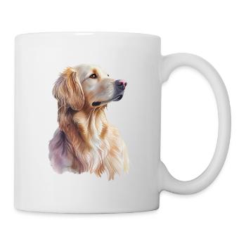Golden Retriever Watercolor Portrait - Mug - white - Right