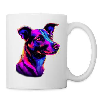 Jack Russell Synthwave Cadeau - Mug blanc - blanc - Droite