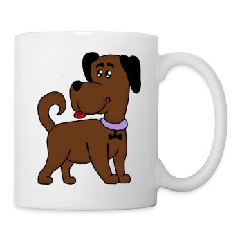 Chien mignon avec la langue - Mug blanc - blanc - Droite