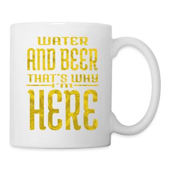 Beer T Shirt Beer for Men Water Bicycle Swimmer - Mug - white - Right