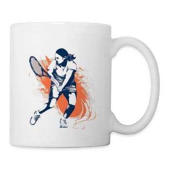 Der Tennisspieler - Tasse - Weiß - Rechts