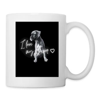 J’adore mon Boxer - Mug blanc - blanc - Droite