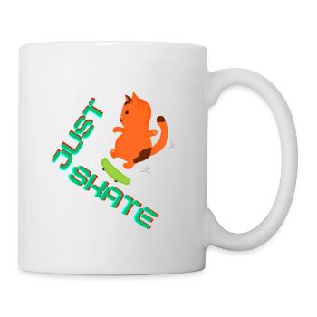 Just Skate Skateboard Cat - Mug - white - Right