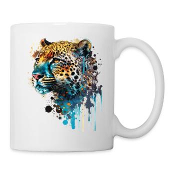 Schöner Leopard - Tasse - Weiß - Rechts