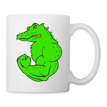 strong crocodile - Tasse - Weiß - Rechts