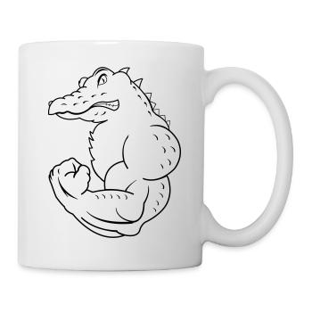 strong crocodile - Tasse - Weiß - Rechts
