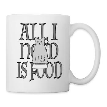 Chat Katze Food Essen - Mug blanc - blanc - Droite