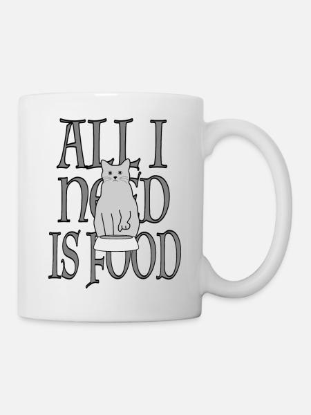 Cat Katze Food Essen - Mug - white