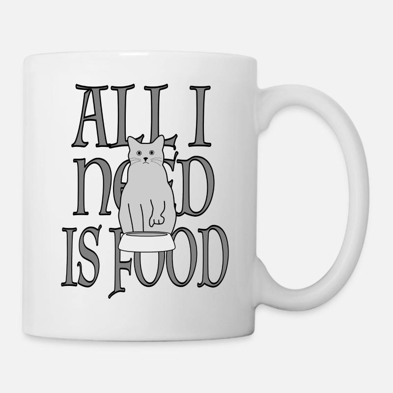Cat Katze Food Essen - Mug - white