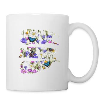Fleurs printanières - Réveil printanier - Mug blanc - blanc - Droite