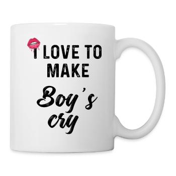 make boys cry - Tasse - Weiß - Rechts