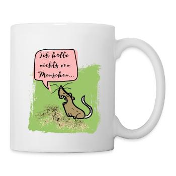Ratte Kommentar: Ich halte nichts von Menschen - Tasse - Weiß - Rechts