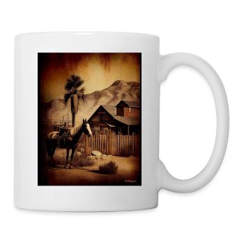 jugapilo Retro cowboy village - Mug - white - Right