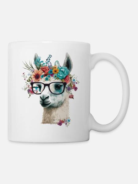 Cooles Lama - Tasse - Weiß