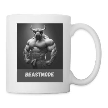 Fitness/Bodybuilding Clothing Bull Design - Tasse - Weiß - Rechts