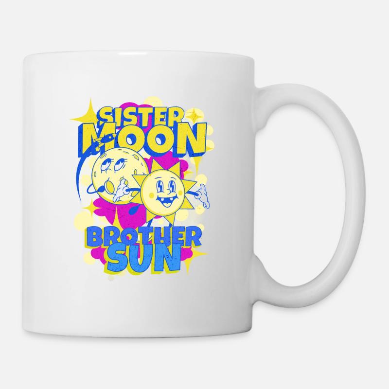 Soeur Lune Frère Soleil - Mug blanc - blanc