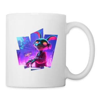 Rabbit Dj - Tasse - Weiß - Rechts