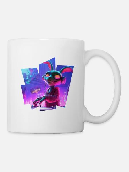 Rabbit Dj - Tasse - Weiß