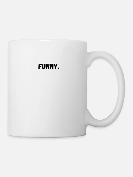 T-Shirt "funny" (minimalistic design) - Mug - white