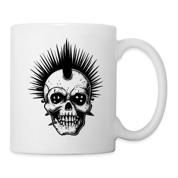 punk skull - Mug blanc - blanc - Droite
