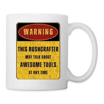 Outdoor Bushcraft Adventure Nature. Funny sayings - Mug - white - Right