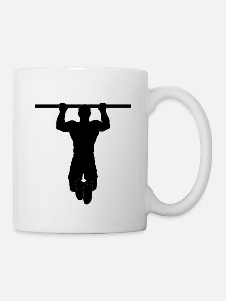 pull up - Pull-up - Calisthenics sport - Mug - white