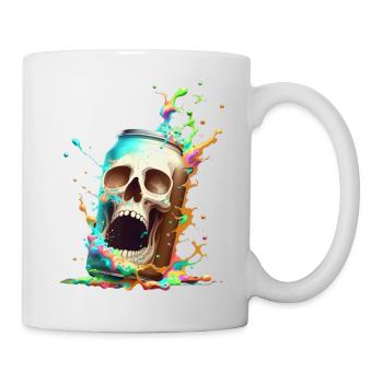 Explosion du crâne de canette de bière - Mug blanc - blanc - Droite
