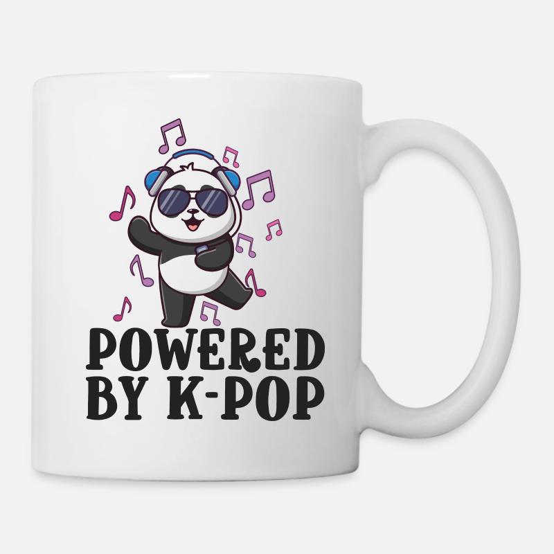 Alimenté par K-Pop Panda Kpop Merch K-pop Merch - Mug blanc - blanc