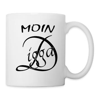 Moin Digga - Tasse - Weiß - Rechts