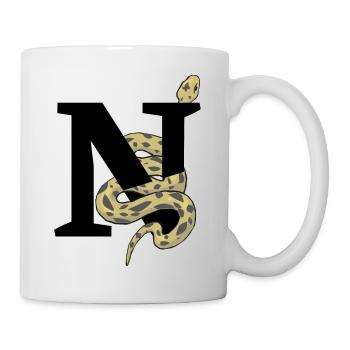 Letter n snake - Mug - white - Right
