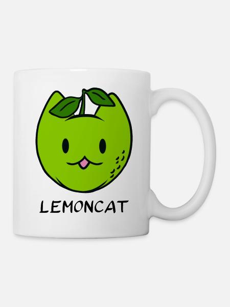 Chat dôle mignon LEMONCAT - Mug blanc - blanc