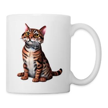 Kätzchen Bengalkatze Katze Katzenbesitzer Kater - Tasse - Weiß - Rechts