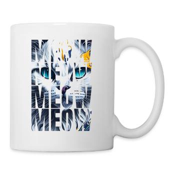 Meow Meow Meow Cat Design - Mug blanc - blanc - Droite