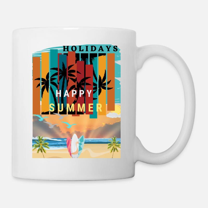 Tropical Summer happy - Mug blanc - blanc