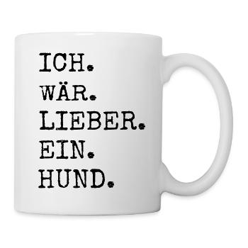 statement doggie schäferhund hundehalter haustier - Tasse - Weiß - Rechts