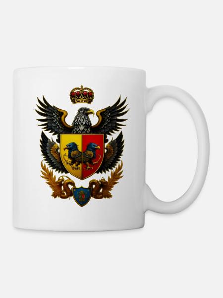 Armoiries avec aigle - Mug blanc - blanc