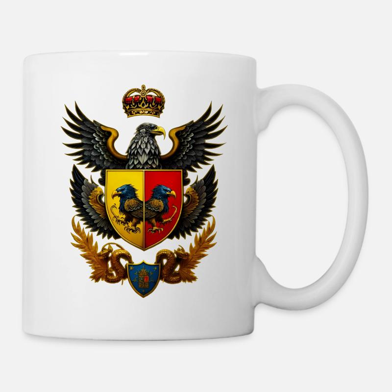 Armoiries avec aigle - Mug blanc - blanc