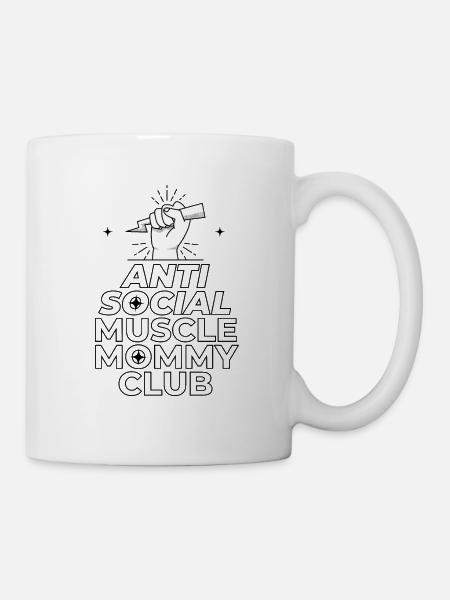 Anti Social Muscle Mommy Club - Mug - white