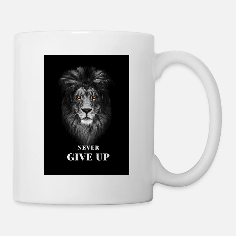 Never Give up - Tasse - Weiß