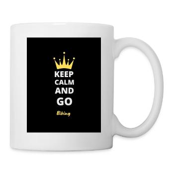 Restez calme et allez faire du vélo T-shirt - Mug blanc - blanc - Droite
