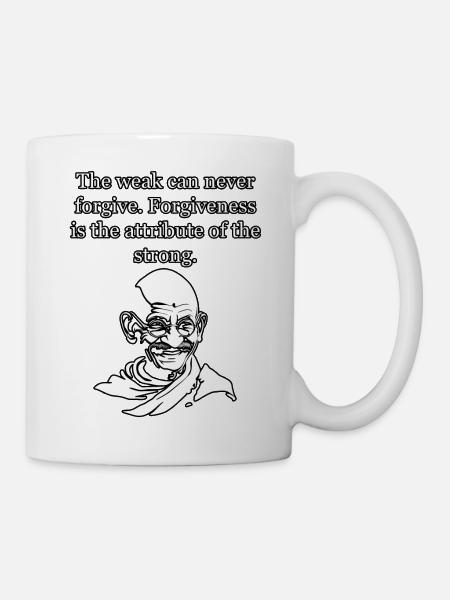 Gandhi: Forgiveness is the attribute of the strong - Mug - white
