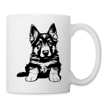 Berger Allemand Chien Propriétaire Chien Chiot - Mug blanc - blanc - Droite