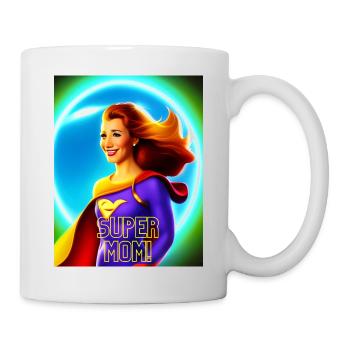 Super maman! - Mug blanc - blanc - Droite
