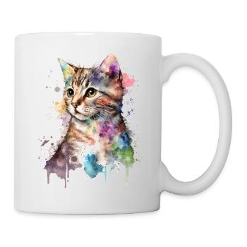 Watercolor Kitten Cat Art - Mug - white - Right