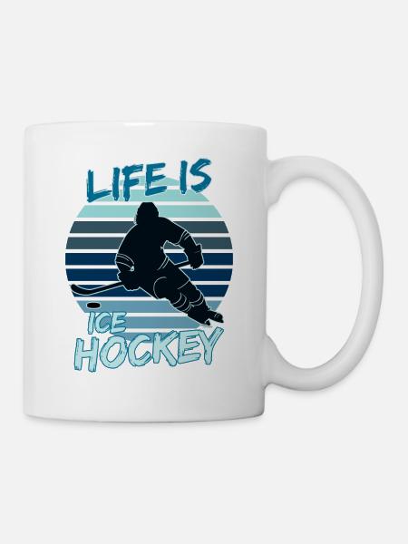 La vie, c’est le hockey - Mug blanc - blanc